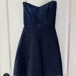 Parker Strapless Navy Dress XS